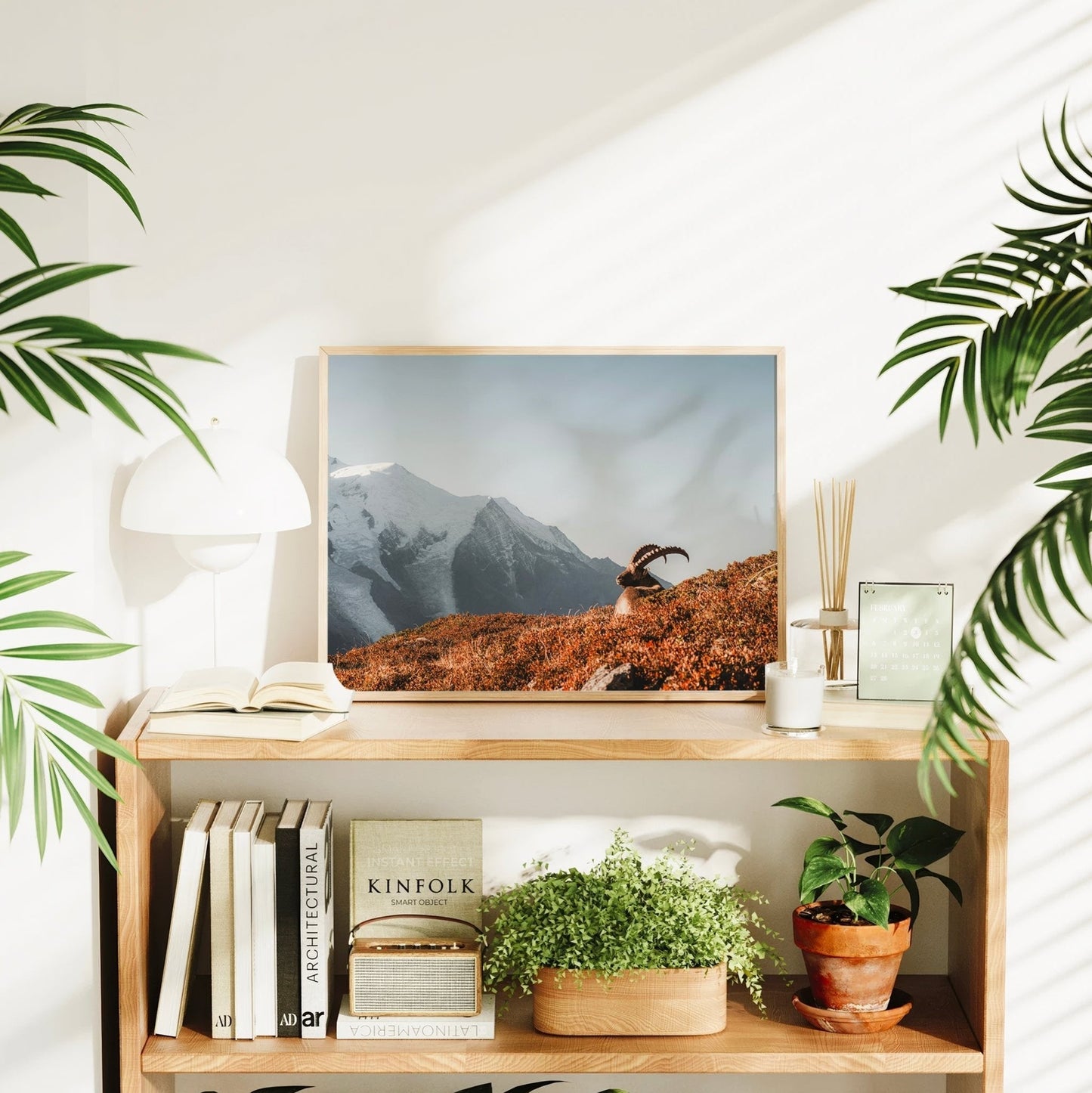 Ibex Sonnenaufgang Chamonix - Größe 21x30 cm, Papier 200 g, Ungerahmt