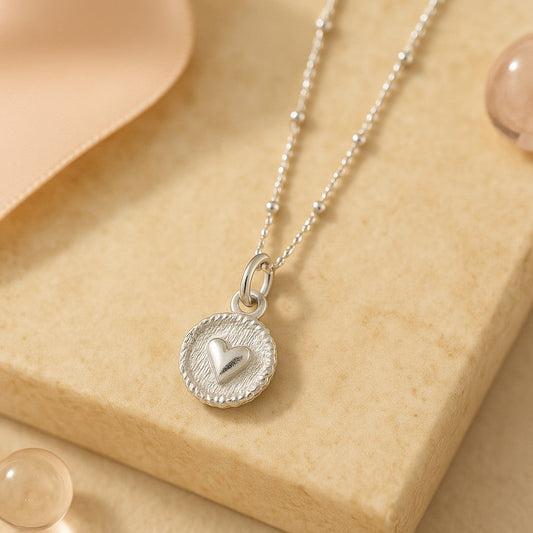 Aurora Kette Herzmedaillon - 40cm 925 Sterling Silber