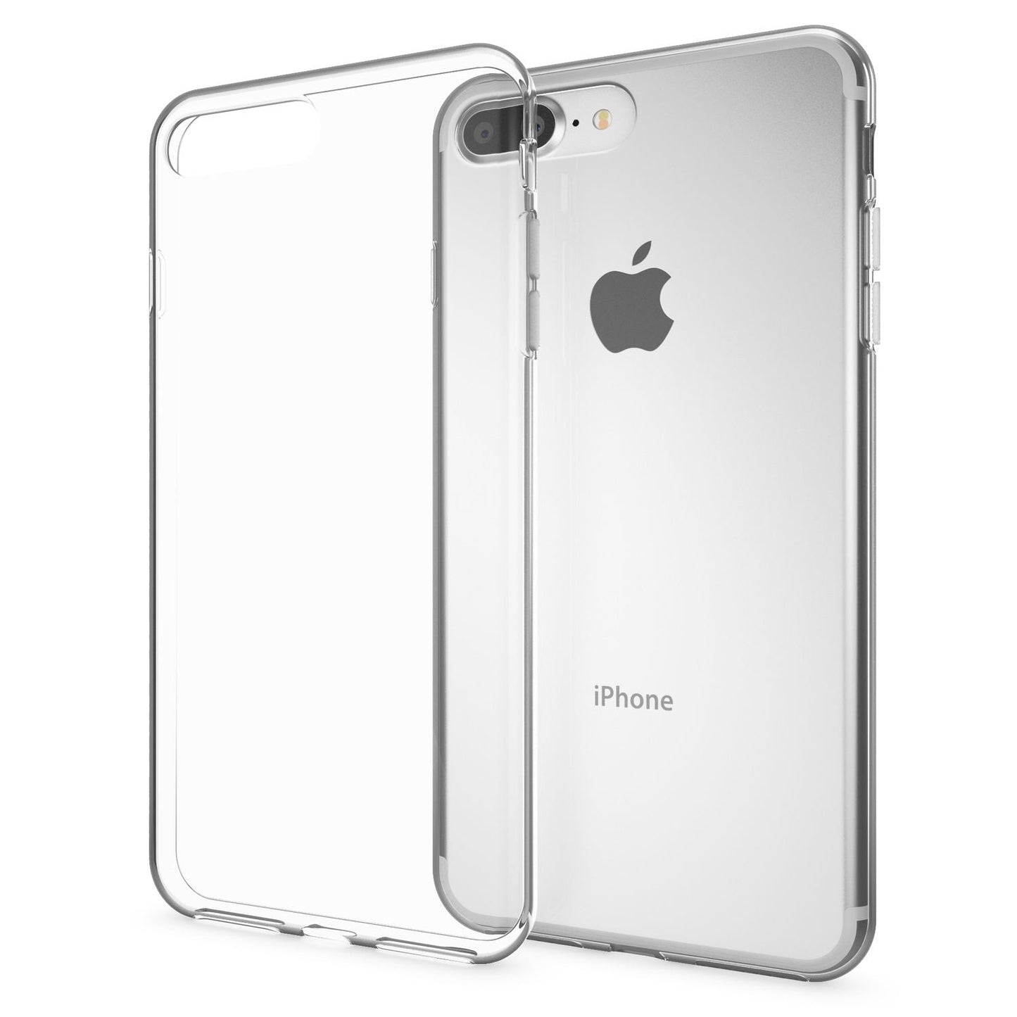 NALIA Hülle für iPhone 8 Plus / 7 Plus, Slim Handyhülle Clear Case Schutz Cover