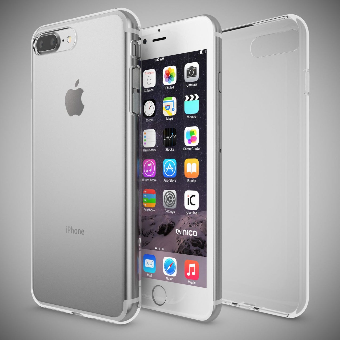 NALIA Hülle für iPhone 8 Plus / 7 Plus, Slim Handyhülle Clear Case Schutz Cover