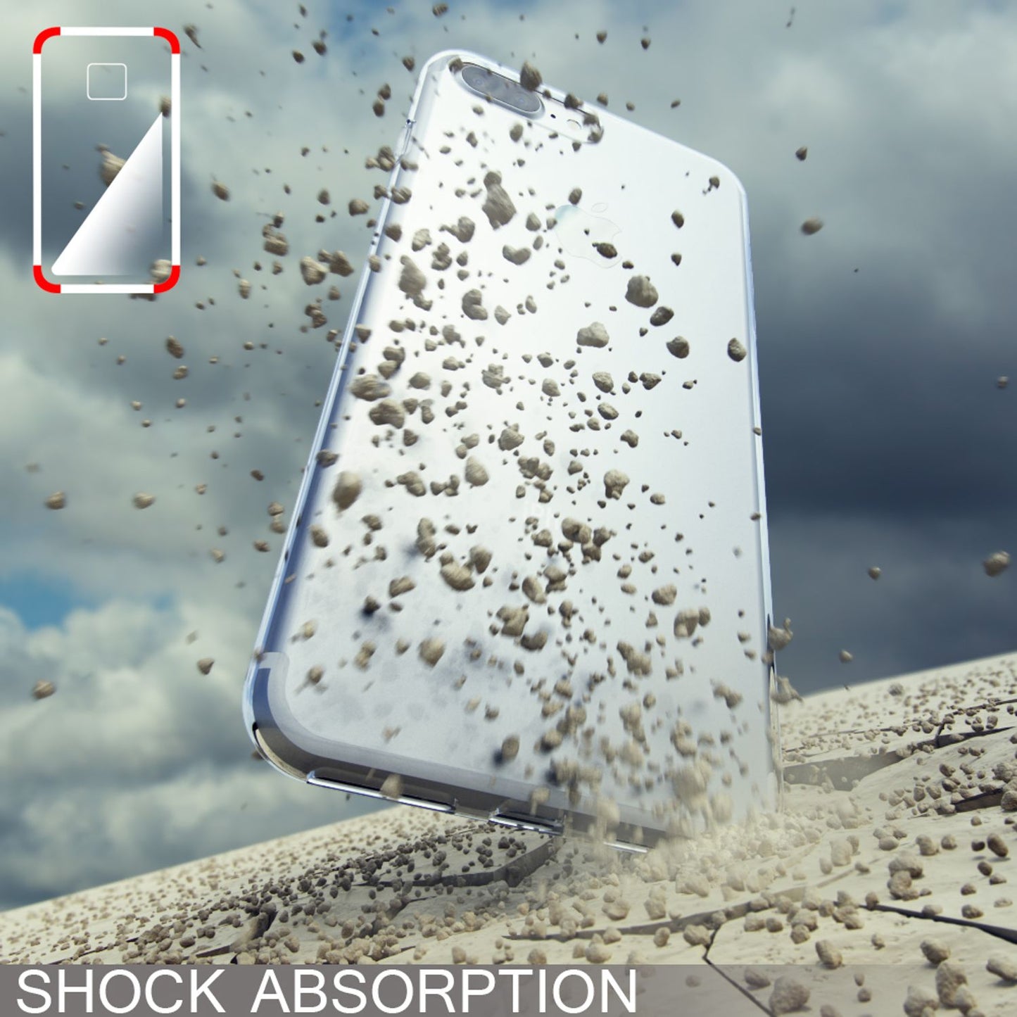 NALIA Silikon Case Crystal Transparent - Kompatibel Mit iPhone 8 Plus Und 7 Plus, Dünn, Leicht