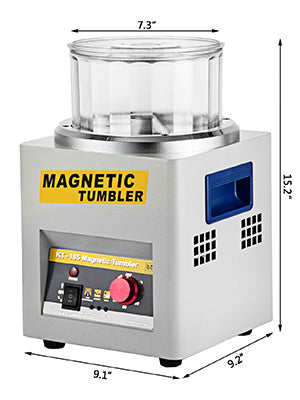 Schmuck-Poliermaschine 2025: VEVOR KT-185 Magnetic Tumbler Jewelry Polisher Mini Metal Finisher Finishing Machine AC 110V/220V Gold Precision Parts Polisher Collection
