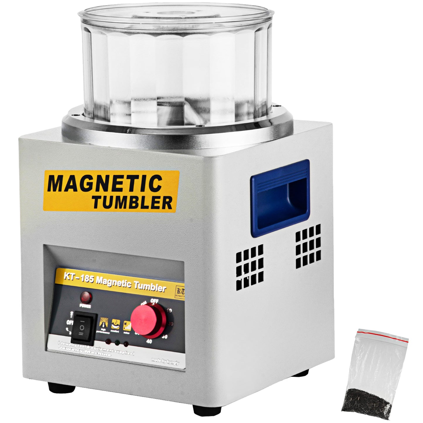 Schmuck-Poliermaschine 2025: VEVOR KT-185 Magnetic Tumbler Jewelry Polisher Mini Metal Finisher Finishing Machine AC 110V/220V Gold Precision Parts Polisher Collection
