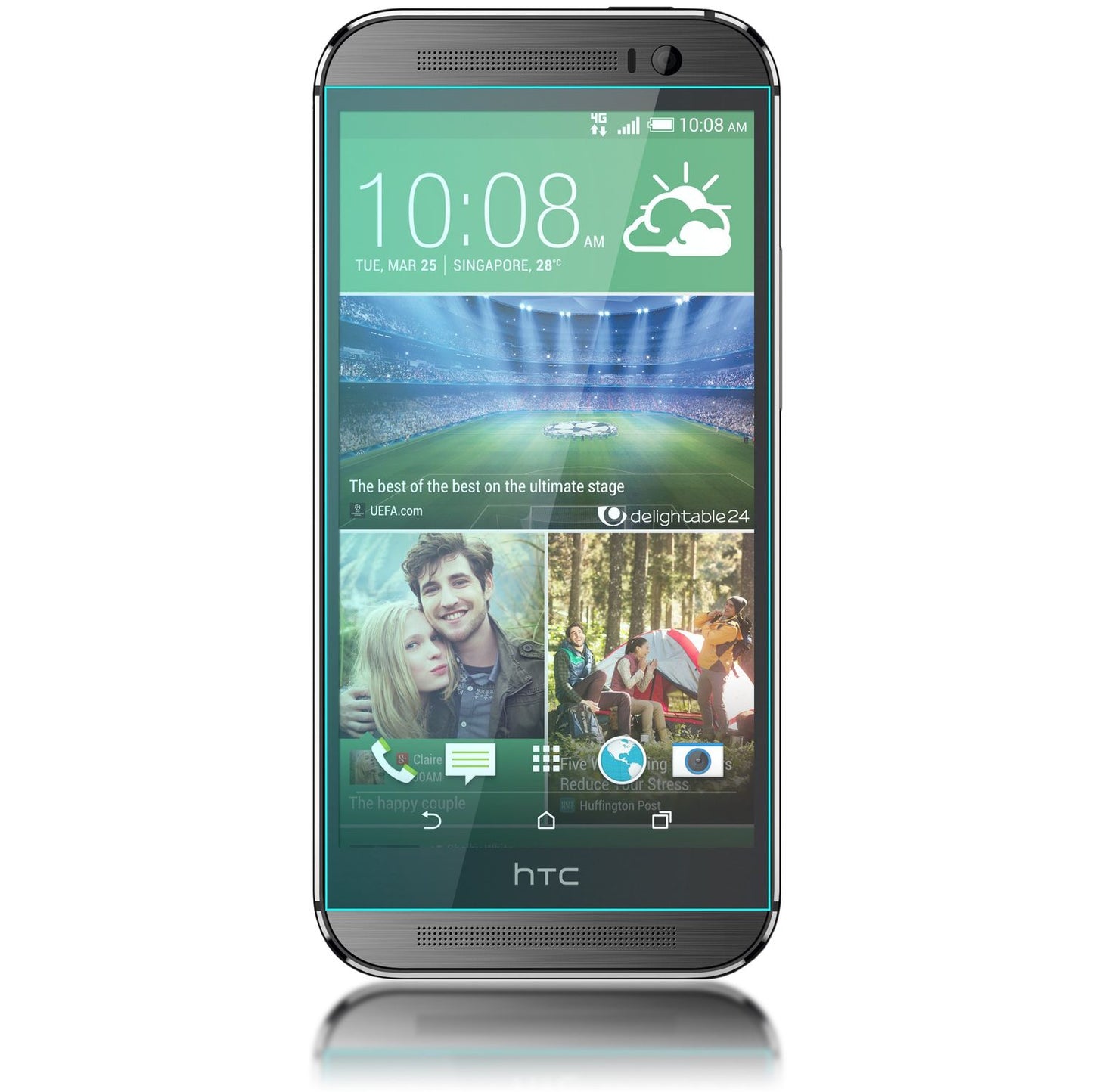 Folie de protecție ecran NALIA pentru HTC One M8, folie de protecție ecran din sticlă securizată 9H, acoperire completă