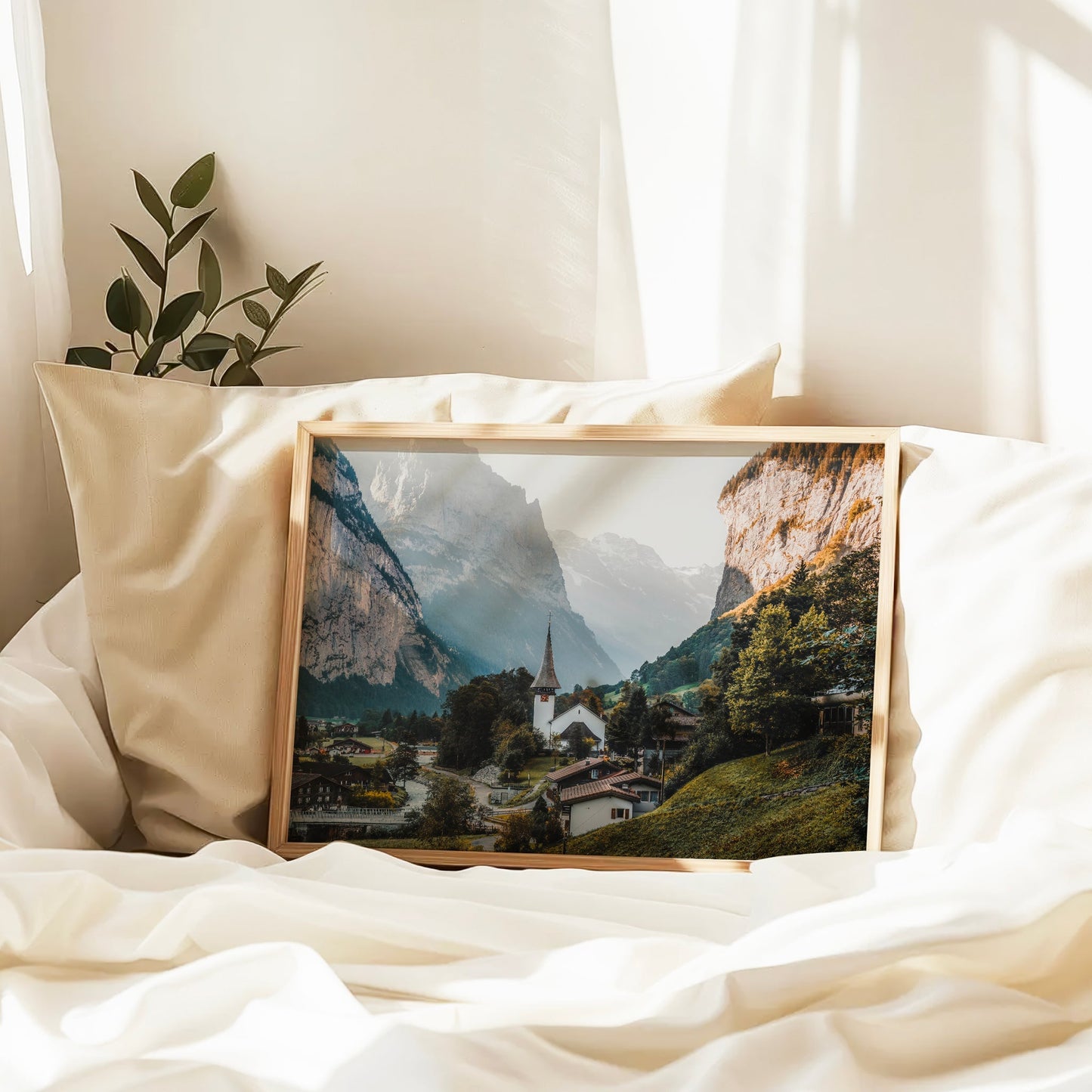 Lauterbrunnen Bergblick - Papiergewicht 200 g FSC Druckformat A4 bis A0