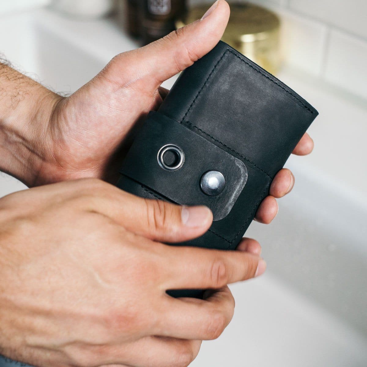 Husă din piele | Husă pentru aparate de ras și pensule de ras