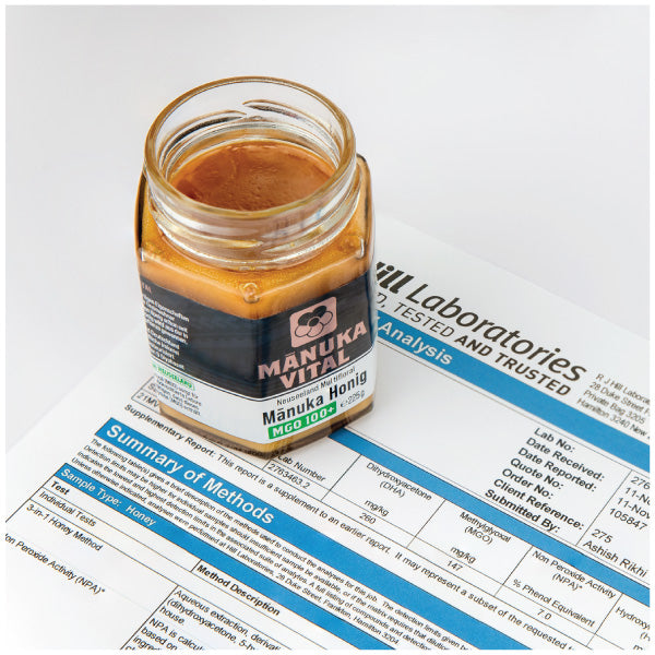 Miere ManukaWelt MGO 100+ - Capacitate 225 g, Origine Noua Zeelandă, Nivel de puritate 100+