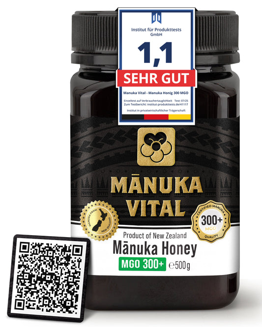 Miere de Manuka Vital MGO 300+ - Capacitate 500 g, Concentrație MGO 300+, Recipient mare din sticlă
