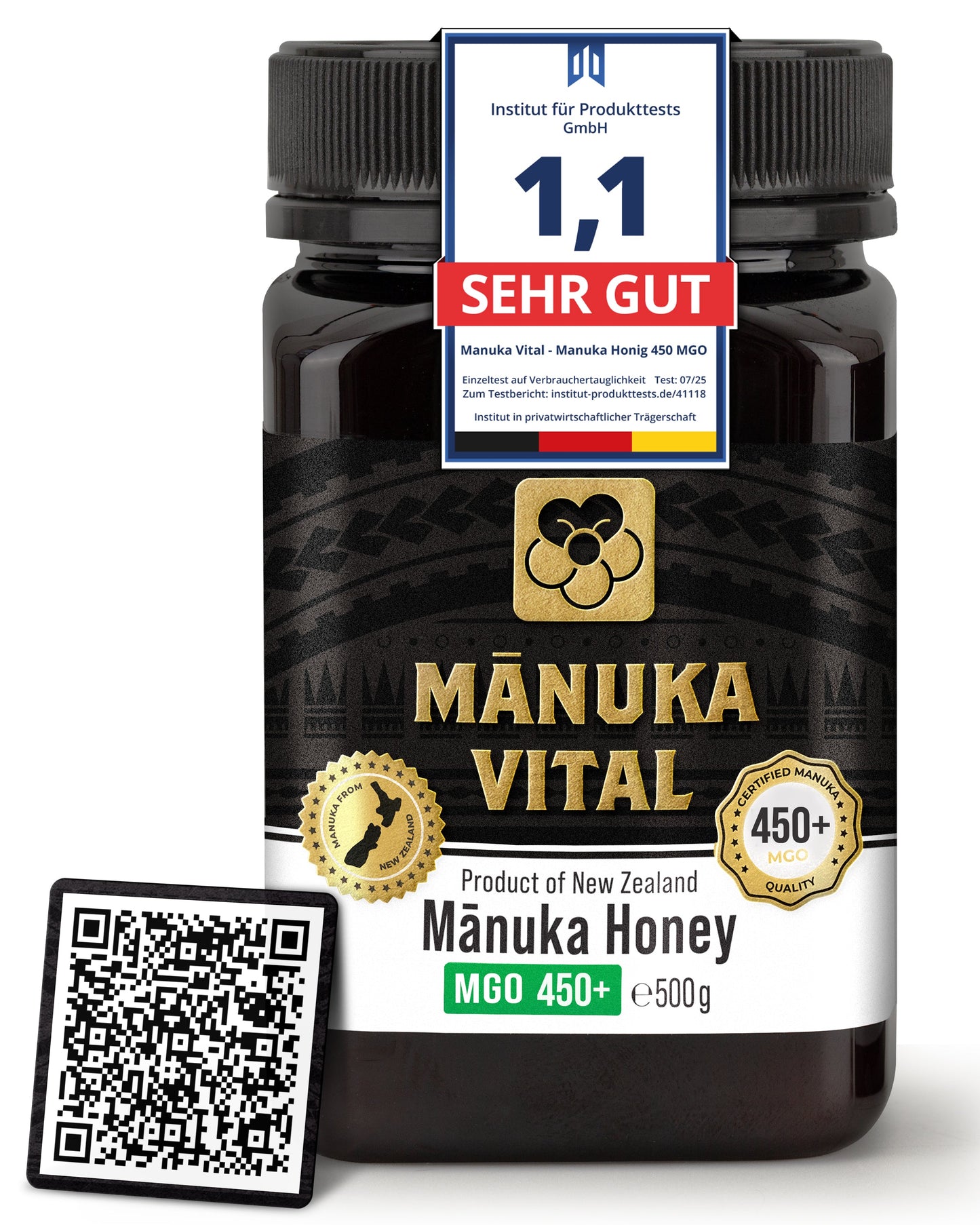 Miere de Manuka ManukaWelt MGO 450+ - Miere premium cu MGO 450+ Capacitate 500 g Origine Noua Zeelandă
