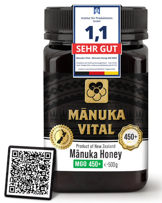 Miere de Manuka ManukaWelt MGO 450+ - Miere premium cu MGO 450+ Capacitate 500 g Origine Noua Zeelandă