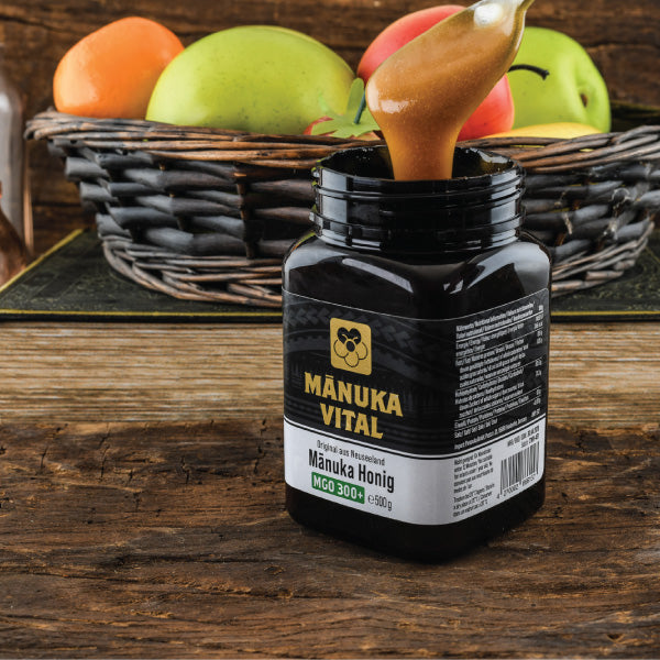 Miere de Manuka Vital MGO 300+ - Capacitate 500 g, Concentrație MGO 300+, Recipient mare din sticlă