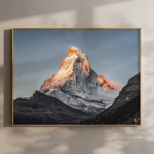 Matterhorn Art Zermatt Druck Goldenes Morgenlicht - Auflage 100, Größe 30x40