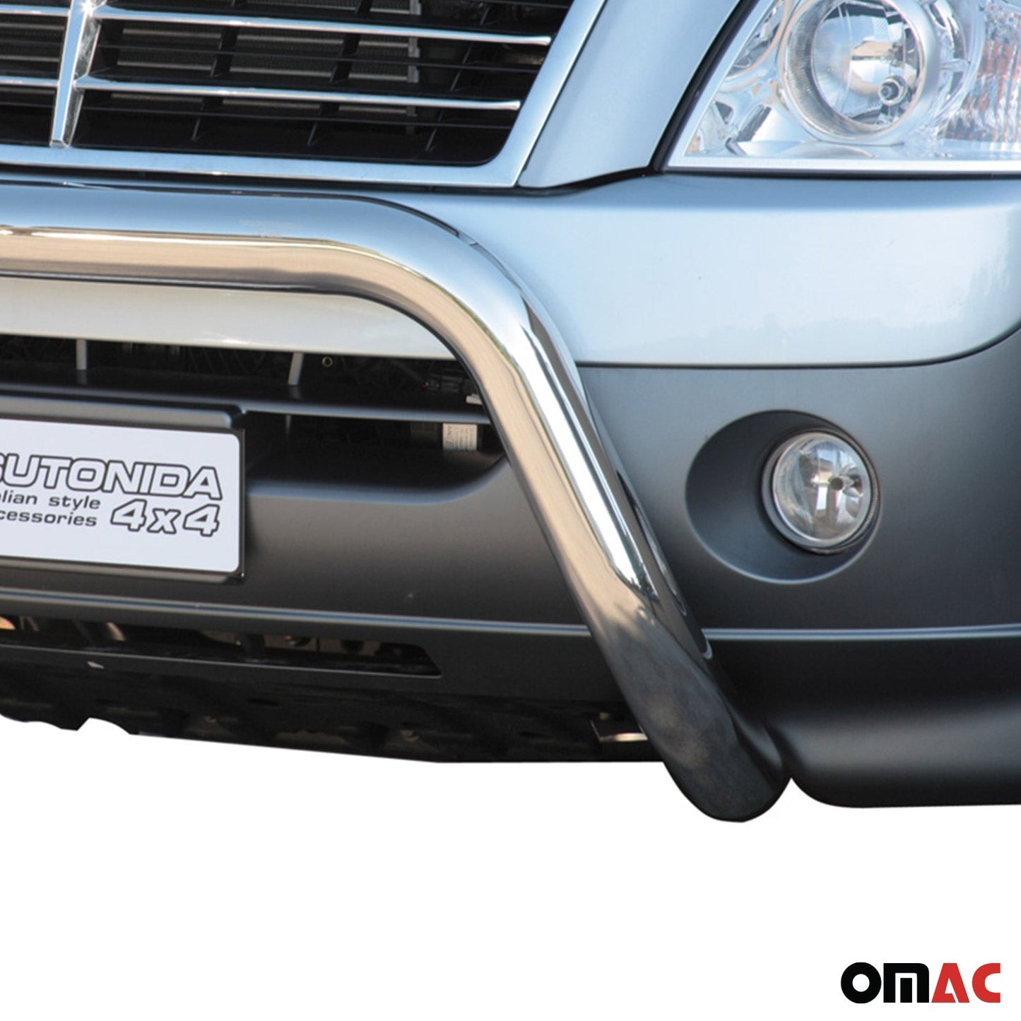 Frontbügel Frontschutzbügel für Ssangyong Rexton 2006-2012 ø76mm Stahl Silber