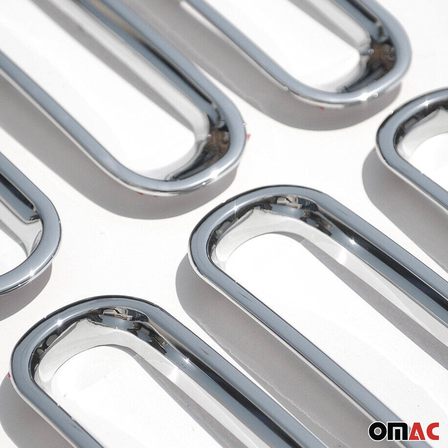 Kühlergrill Leisten Grillleisten für Jeep Wrangler 2007-2019 Chrom ABS Silber 7x