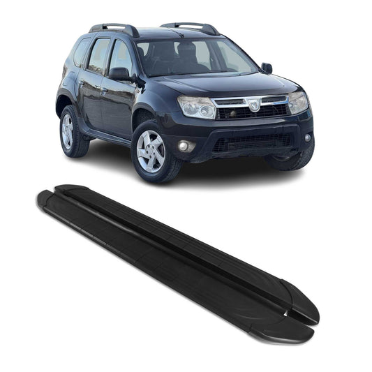Trittbretter Seitenschweller für Dacia Duster 2010-2018 Aluminium Schwarz 2tlg