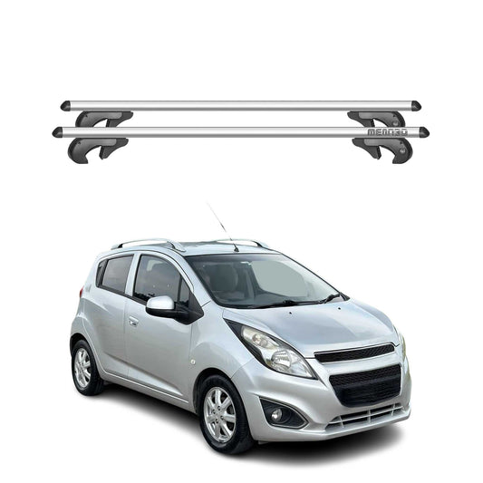 Menabo Dachträger für Chevrolet Spark M300 / Spark GT 2009-2015 Alu Grau 2x