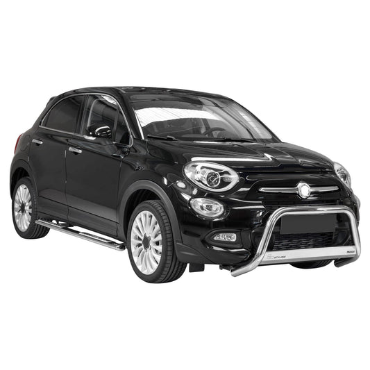 Frontbügel Frontschutzbügel für Fiat 500X 2014-2018 ø63mm Stahl Silber Schutz