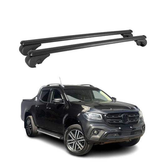 Dachträger für Mercedes X Klasse 2017-2020 Gepäckträger Grundträger Alu Schwarz