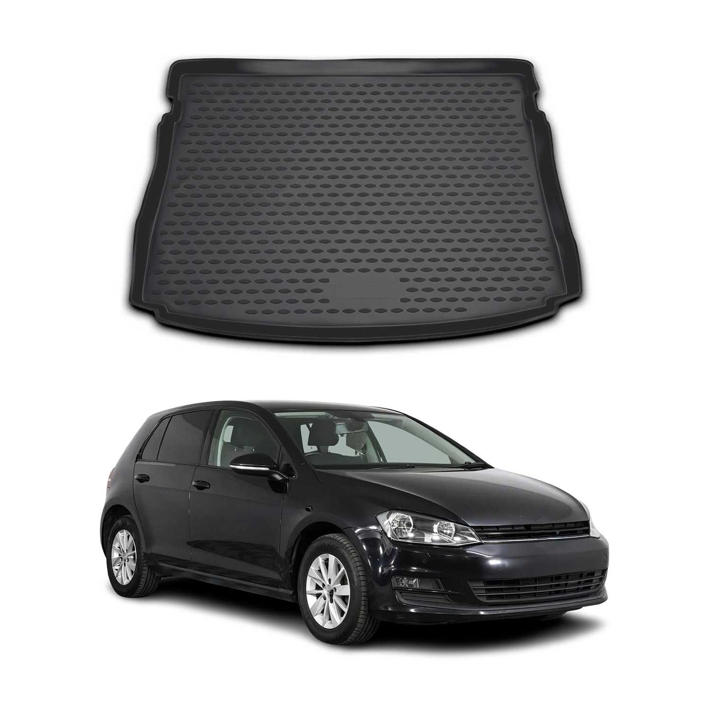 Kofferraummatte Kofferraumwanne für VW Golf 2012-2019 Schragheck Gummi TPE