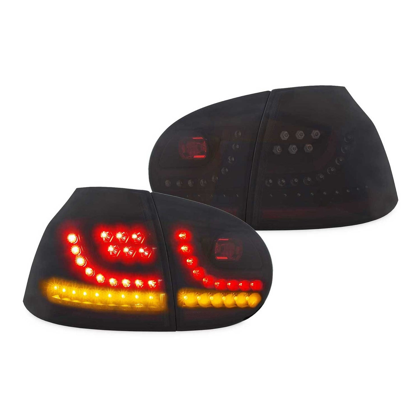 JOM LED Rückleuchten für VW Golf MK5 2003-2008 mit Dynamik-Blinker schwarz 4tlg