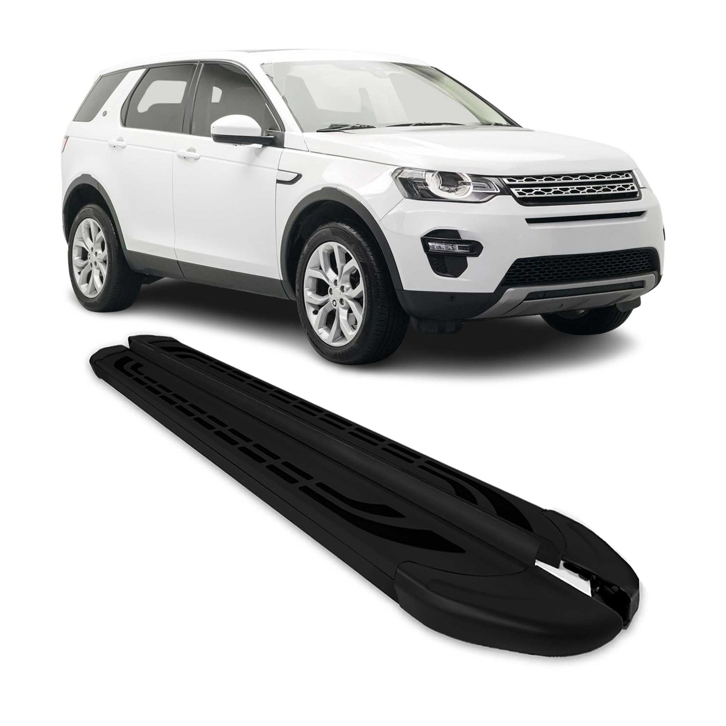 Trittbretter Seitenschweller für Land Rover Discovery Sport 2014-20 Alu Schwarz