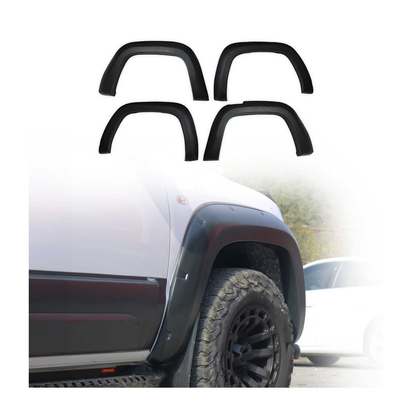 Radläufe Kotflügel Verbreiterung für VW Amarok 2010-2016 ABS Schwarz 4tlg