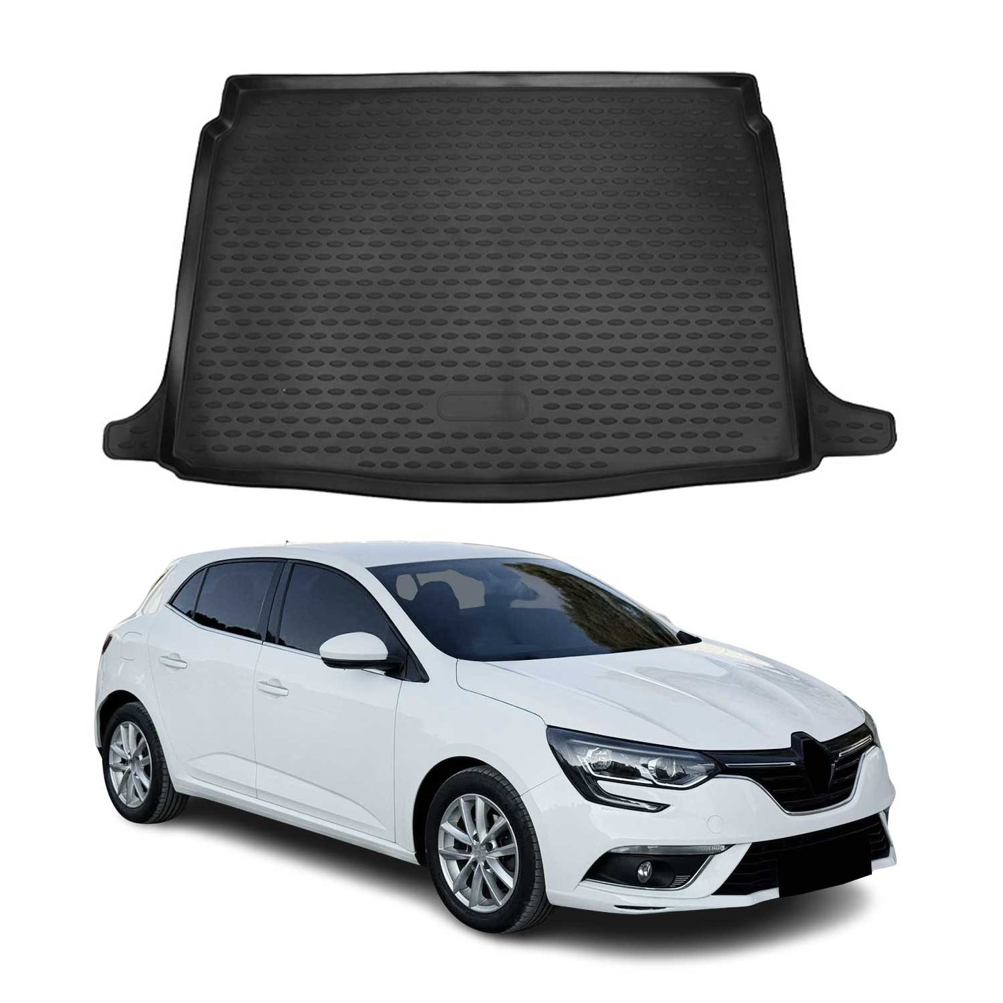 Kofferraummatte Kofferraumwanne für Renault Megane 2015-2021 Schragheck Gummi