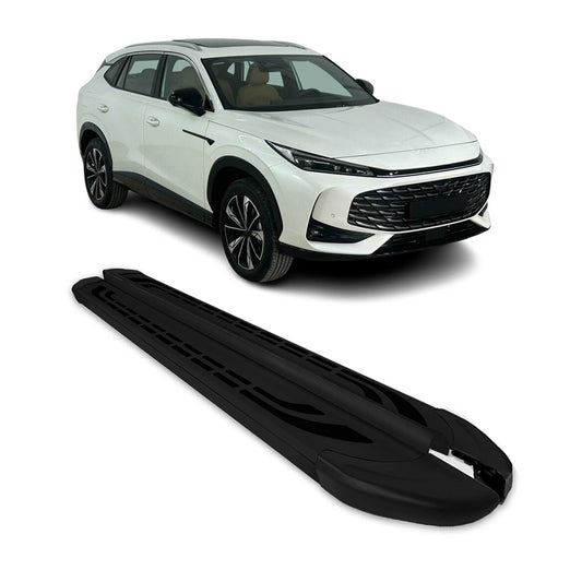 Praguri laterale, panouri laterale din aluminiu, negre, pentru MG HS II 2024-2025