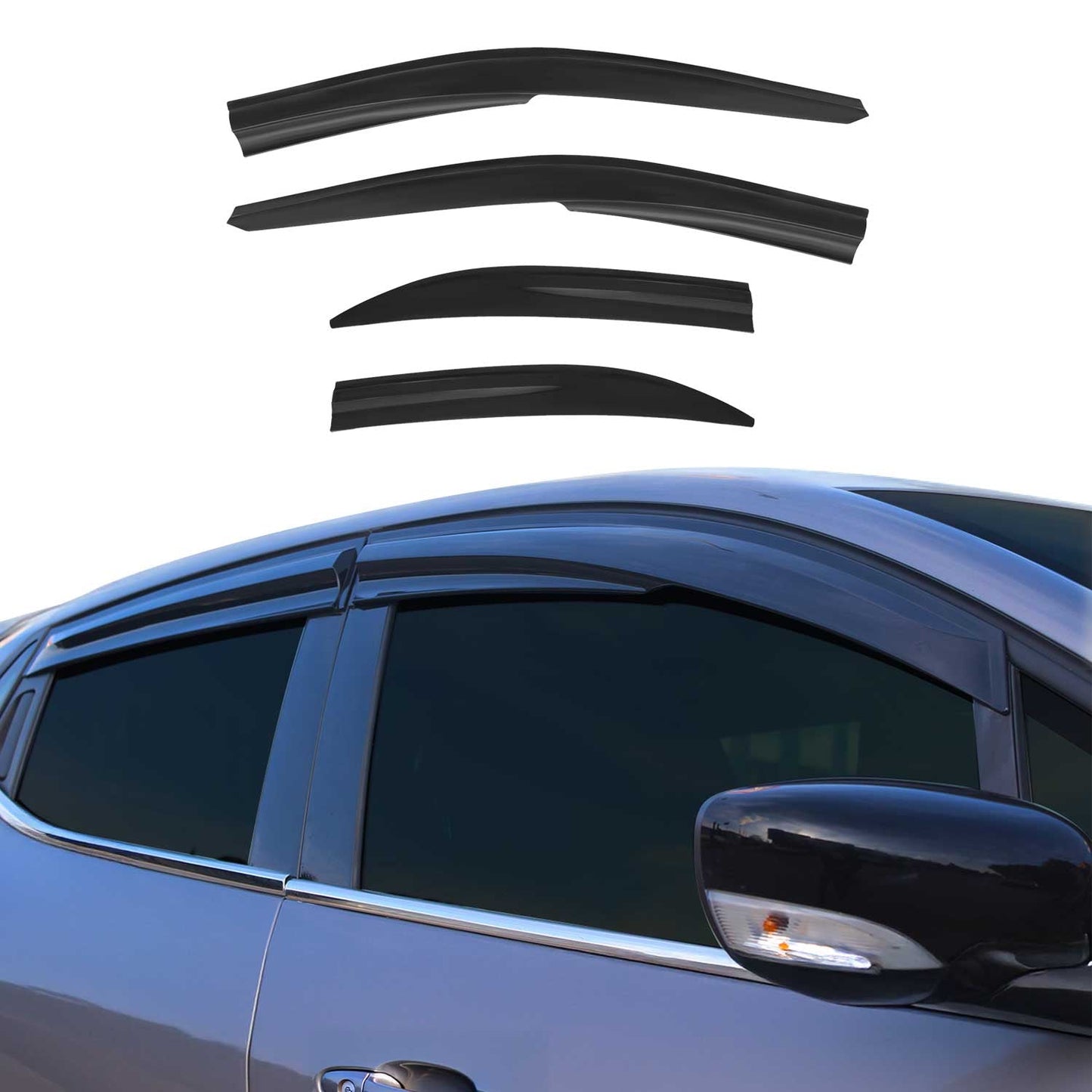 4x Deflectoare de vânt, deflectoare de ploaie pentru Toyota Camry XV50 2011-2015, acrilice, închise la culoare