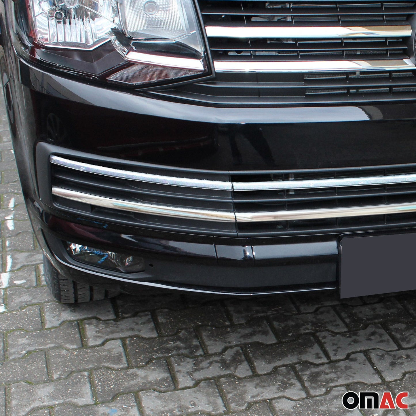 Grilă radiator VW T6 Transporter 2015-2019, crom inferior, 6 benzi