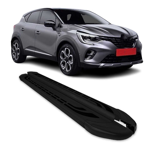 Trittbretter Seitenschweller für Renault Captur 2020-2025 Schwarz Aluminium 2x
