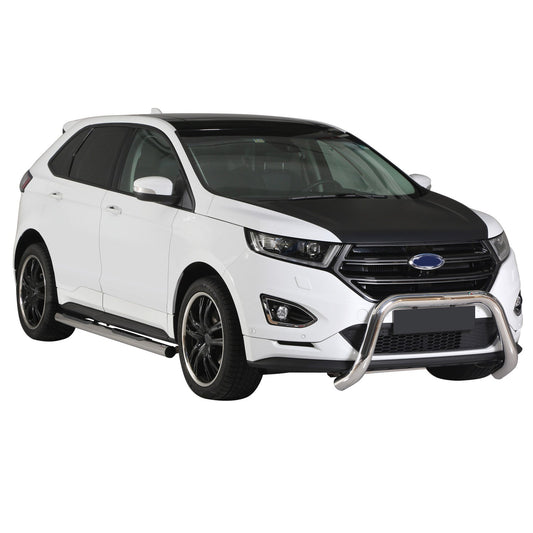 Bară de protecție/buton față pentru Ford Edge 2014-2018, ø76mm, oțel, argintiu, protecție