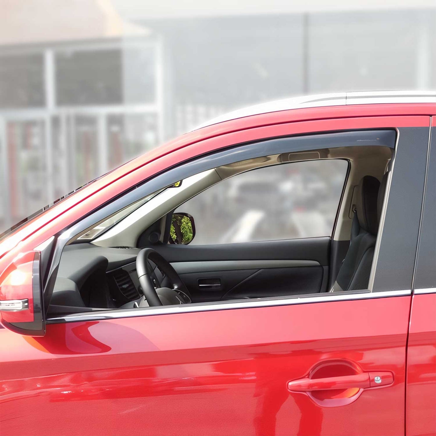 Windabweiser Regenabweiser für Mitsubishi Outlander 2012-2025 Dunkel Acryl 2tlg