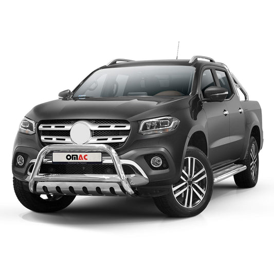 Bară de protecție/buton față pentru Mercedes X-Class 2017-2020, certificată ABE, oțel inoxidabil, argintiu