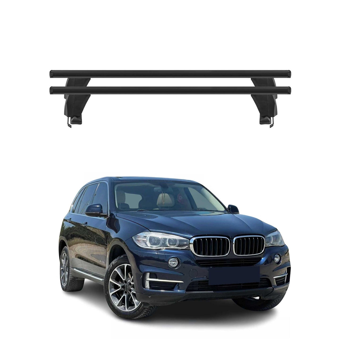 Menabo Dachträger Grundtäger für BMW X5 F15 2013-2018 50kg Alu Schwarz 2 tlg