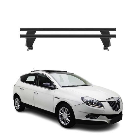Menabo Dachträger Grundtäger für Lancia Delta 2008-2014 50kg Alu Schwarz 2 tlg
