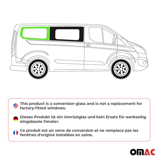Seitenfenster Seitenscheibe für Ford Transit Custom 2013-2024 Rechts L1 Schwarz
