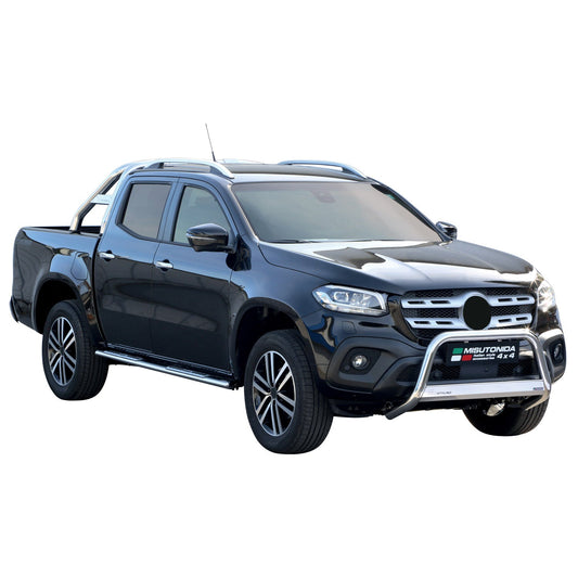 Bară de protecție/buton față pentru Mercedes X-Class 2017-2020, ø63mm, oțel, argintiu