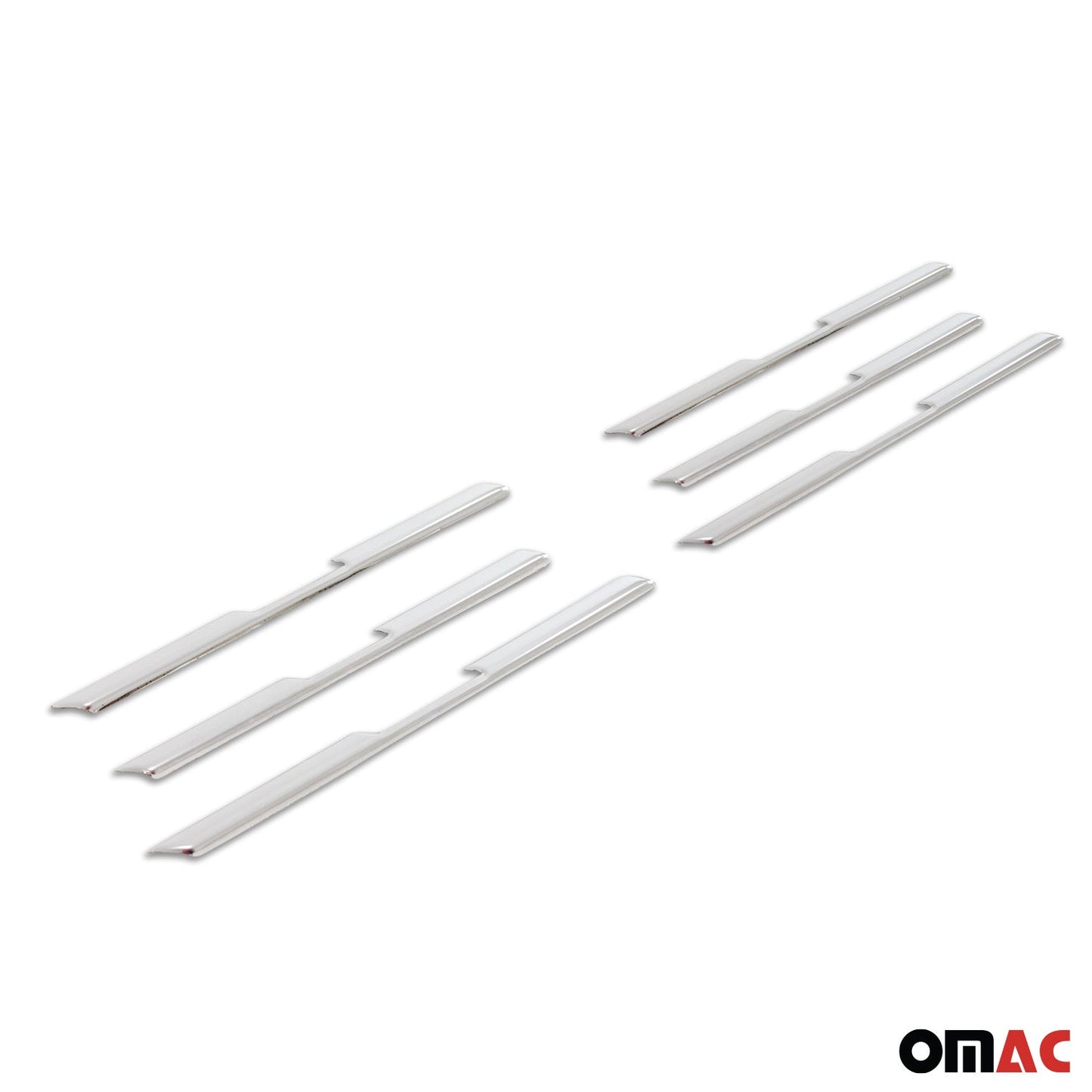 Benzi grilă radiator pentru Renault Captur 2020-2025, crom-argintiu, 6x