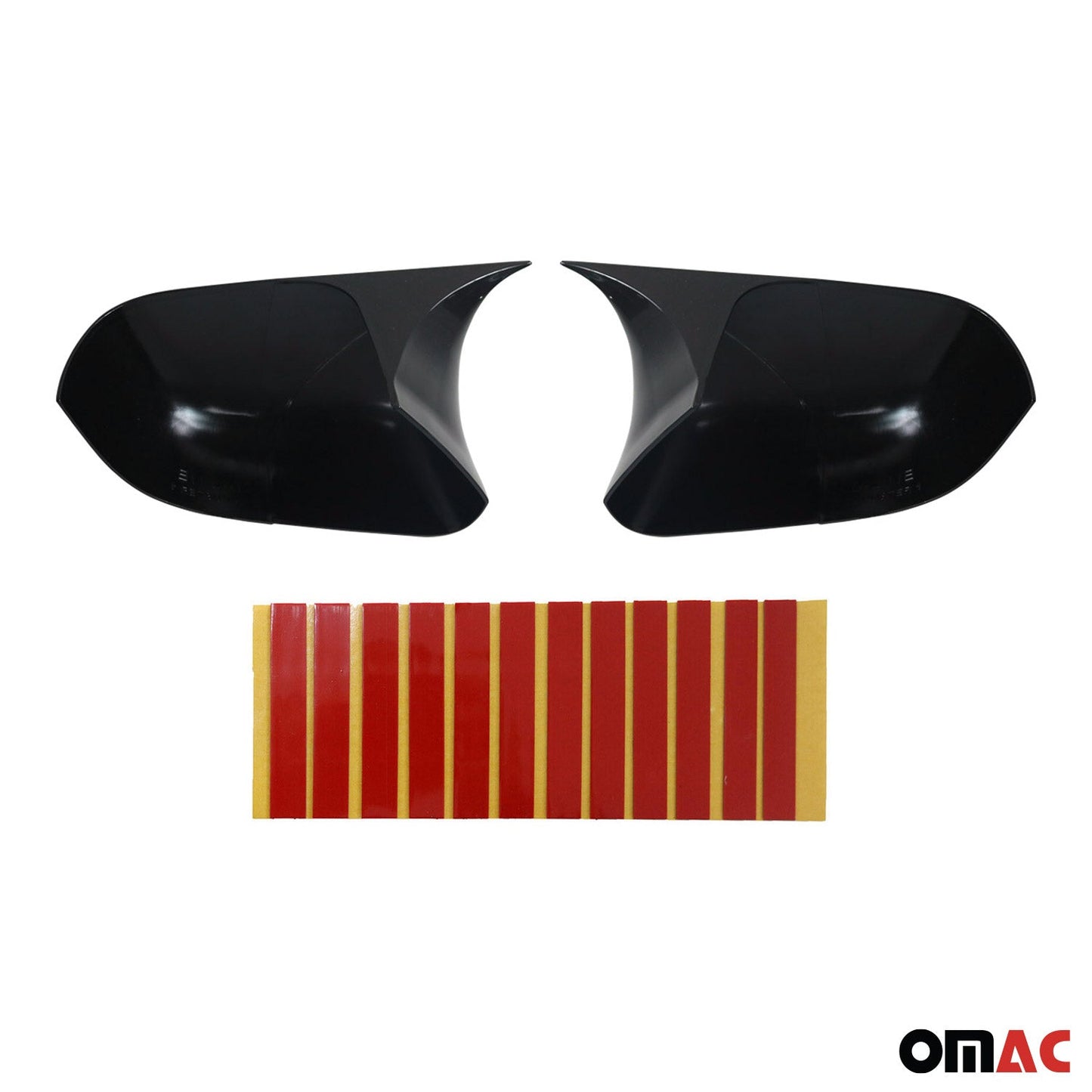 Spiegelkappen Spiegelabdeckung für Dacia Dokker 2012-2021 ABS Schwarz Glanz 2tlg