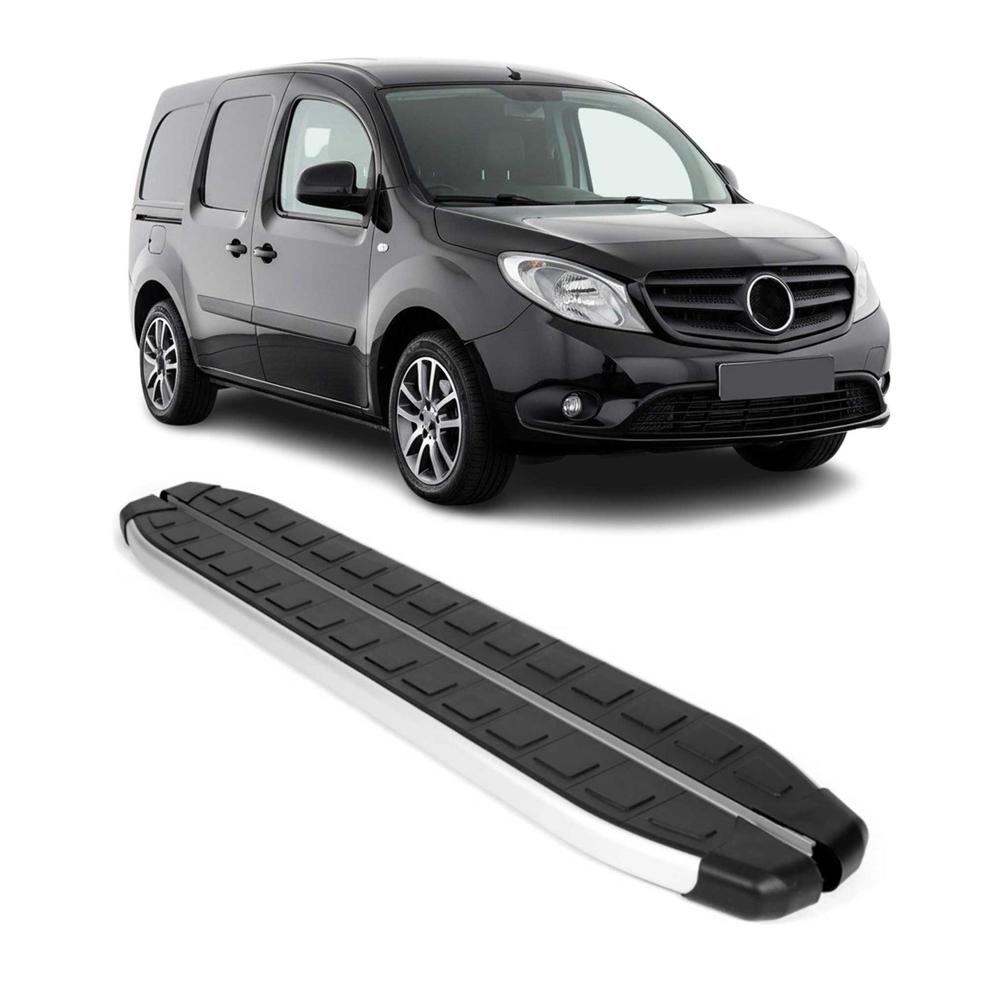 Praguri laterale pentru Mercedes Citan 2012-2021, aluminiu, negru