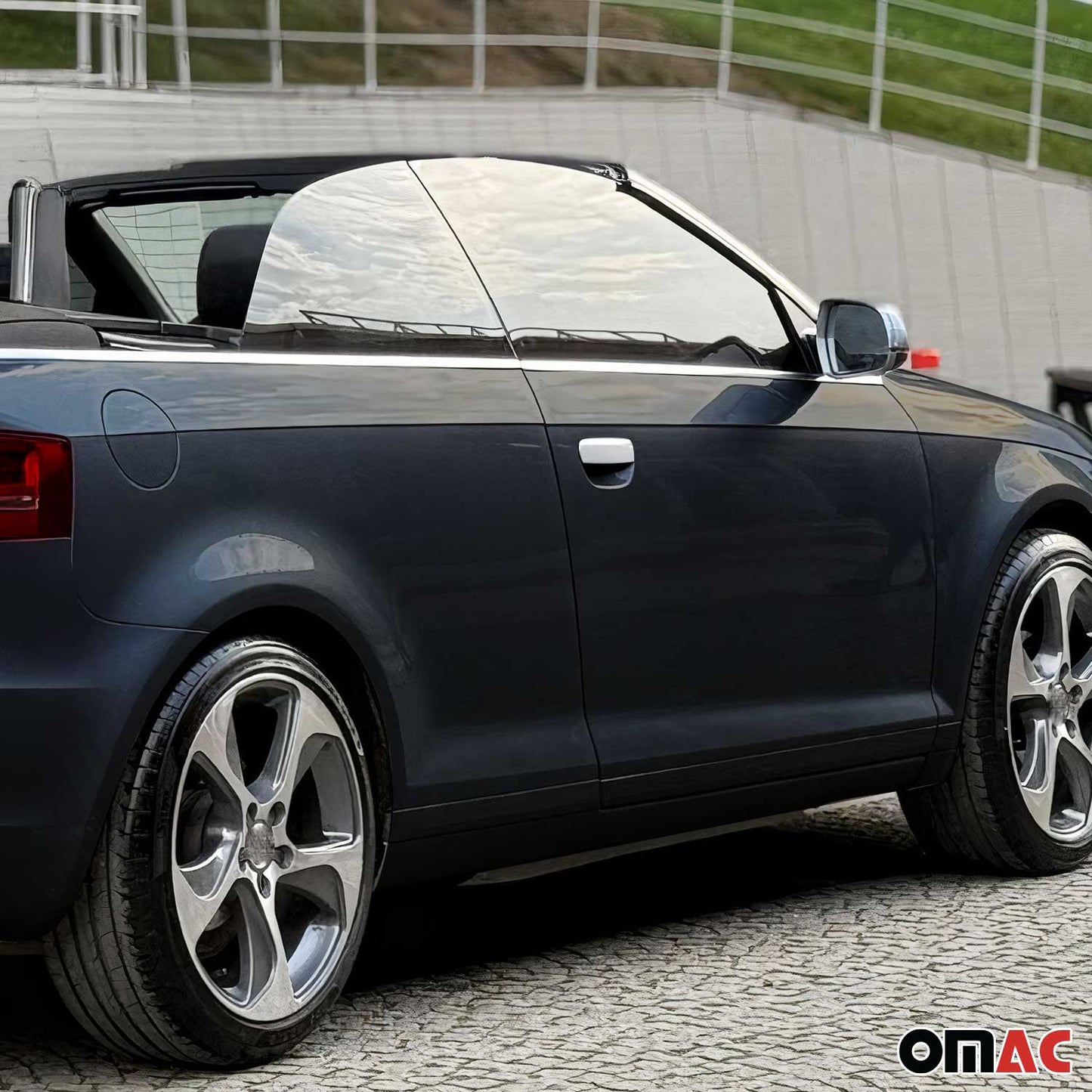 Ornamente mâner ușă, capace mâner ușă pentru Audi A3 8P 8P 8V 2003-14 2 uși cromate argintii 3x