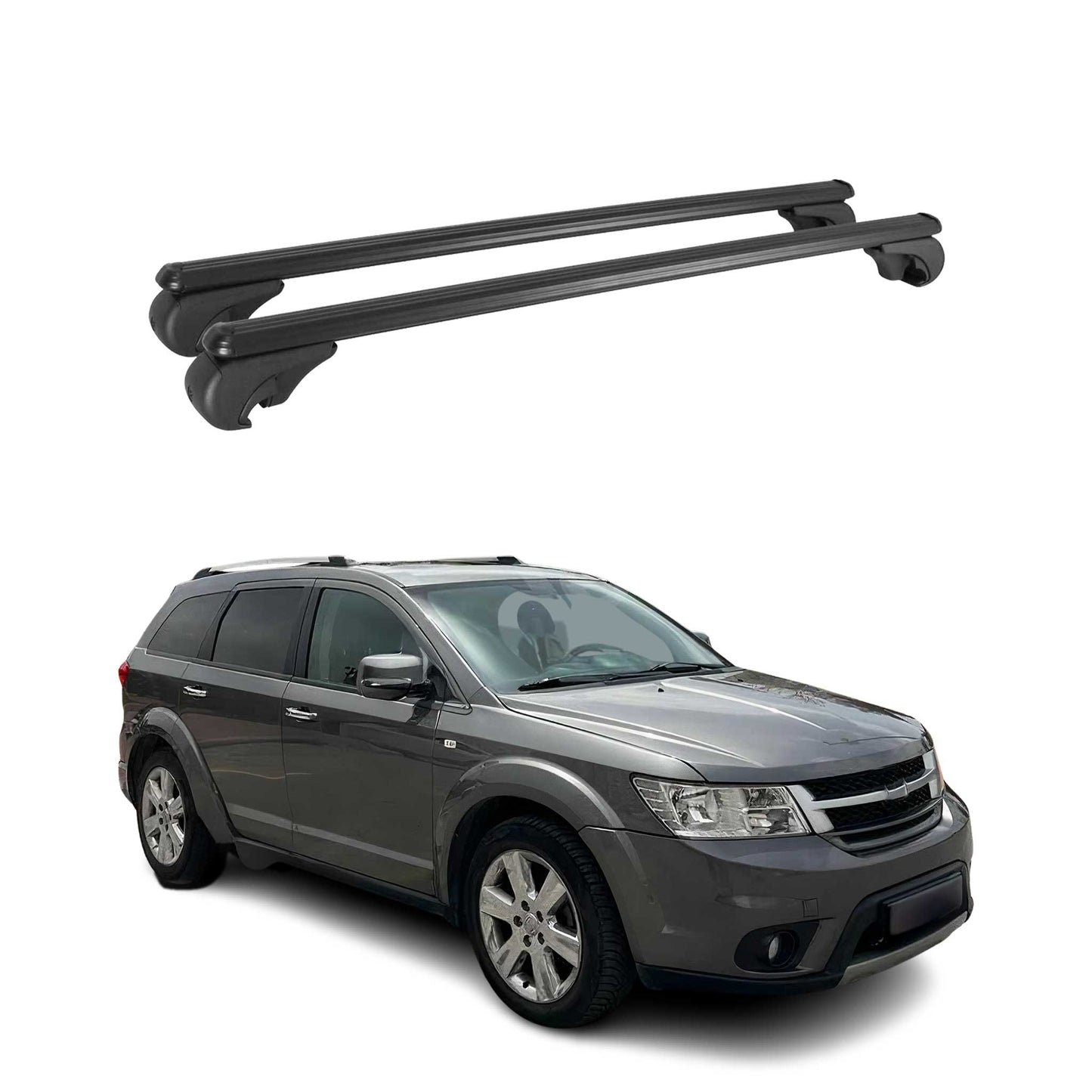 Dachträger für Fiat Freemont 2011-2020 Gepäckträger Grundträger Alu Schwarz 2x