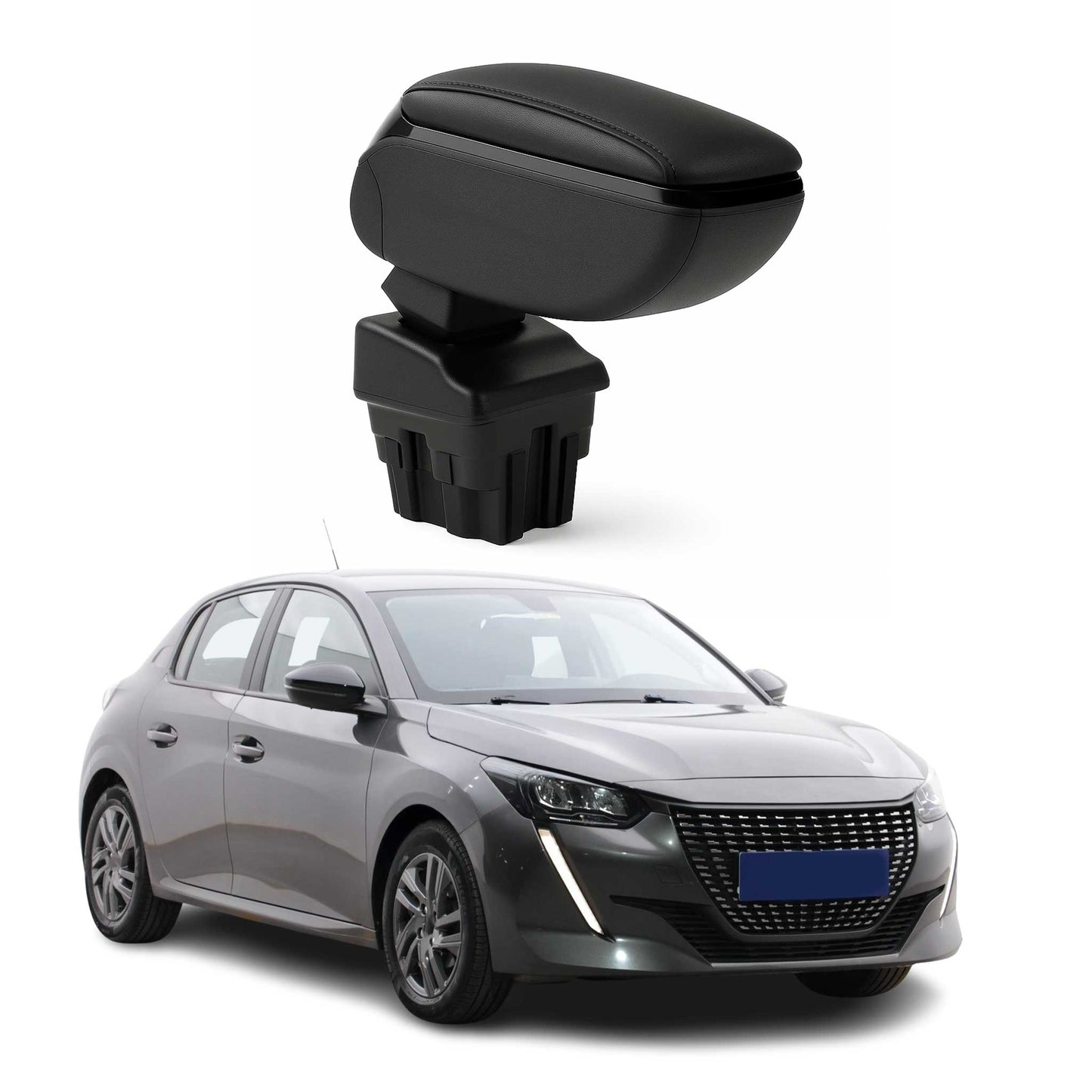 Armlehne Mittelarmlehne Mittelkonsole für Peugeot 208 / 2008 2020-2025 PU-Leder