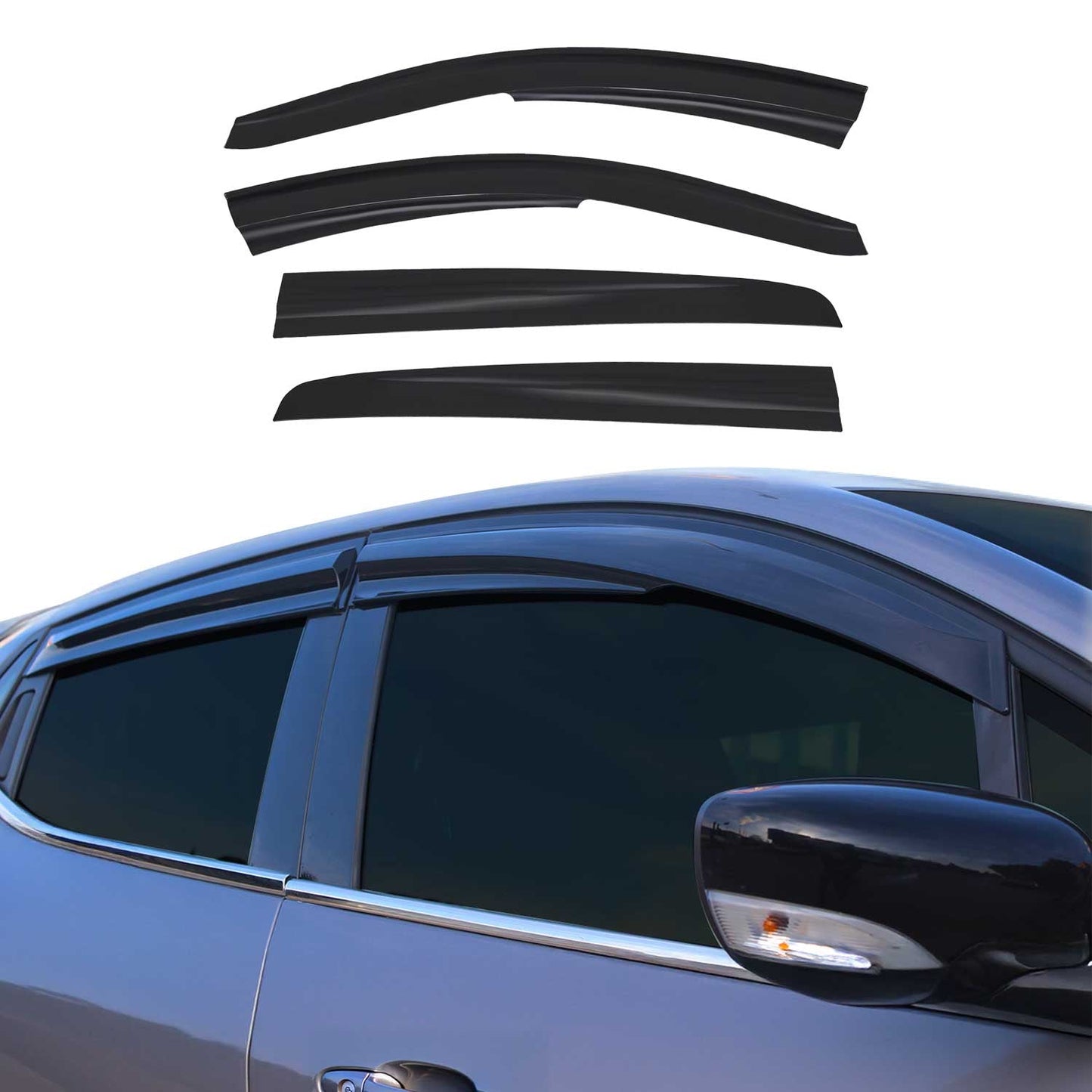 4x Deflectoare de vânt Deflectoare de ploaie pentru Opel Astra G 1998-2005 Acril Închis la culoare