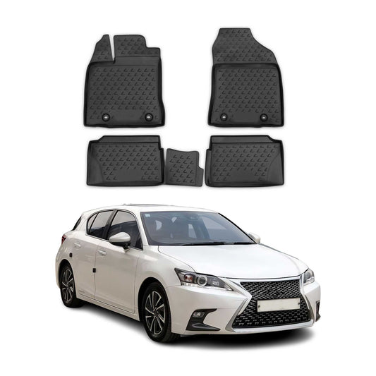 2010-2021 Lexus CT 200H Fußmatten TPE Schwarz 4 tlg