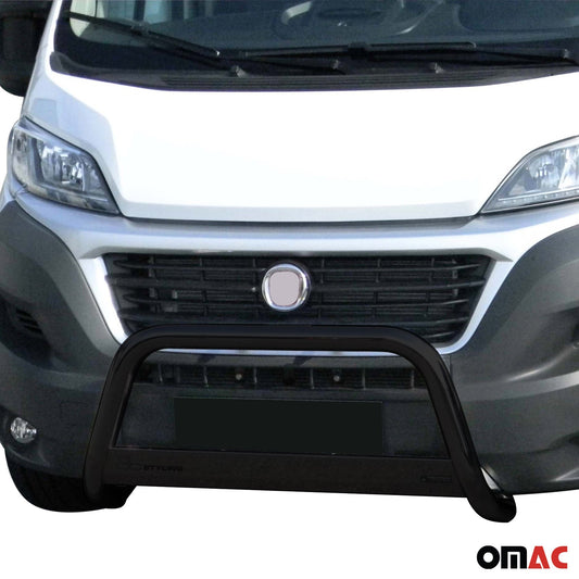 Bară de protecție/buton față pentru Fiat Ducato 2014-2020, ø63mm, oțel, negru, protecție