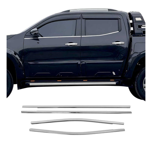Fensterleisten Zierleisten für Mercedes X Klasse 2017-2020 Edelstahl Chrom 4tlg