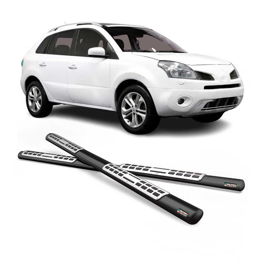 Edelstahl Seitenschweller Schwellerrohre für Renault Koleos 2008-2011 Schwarz