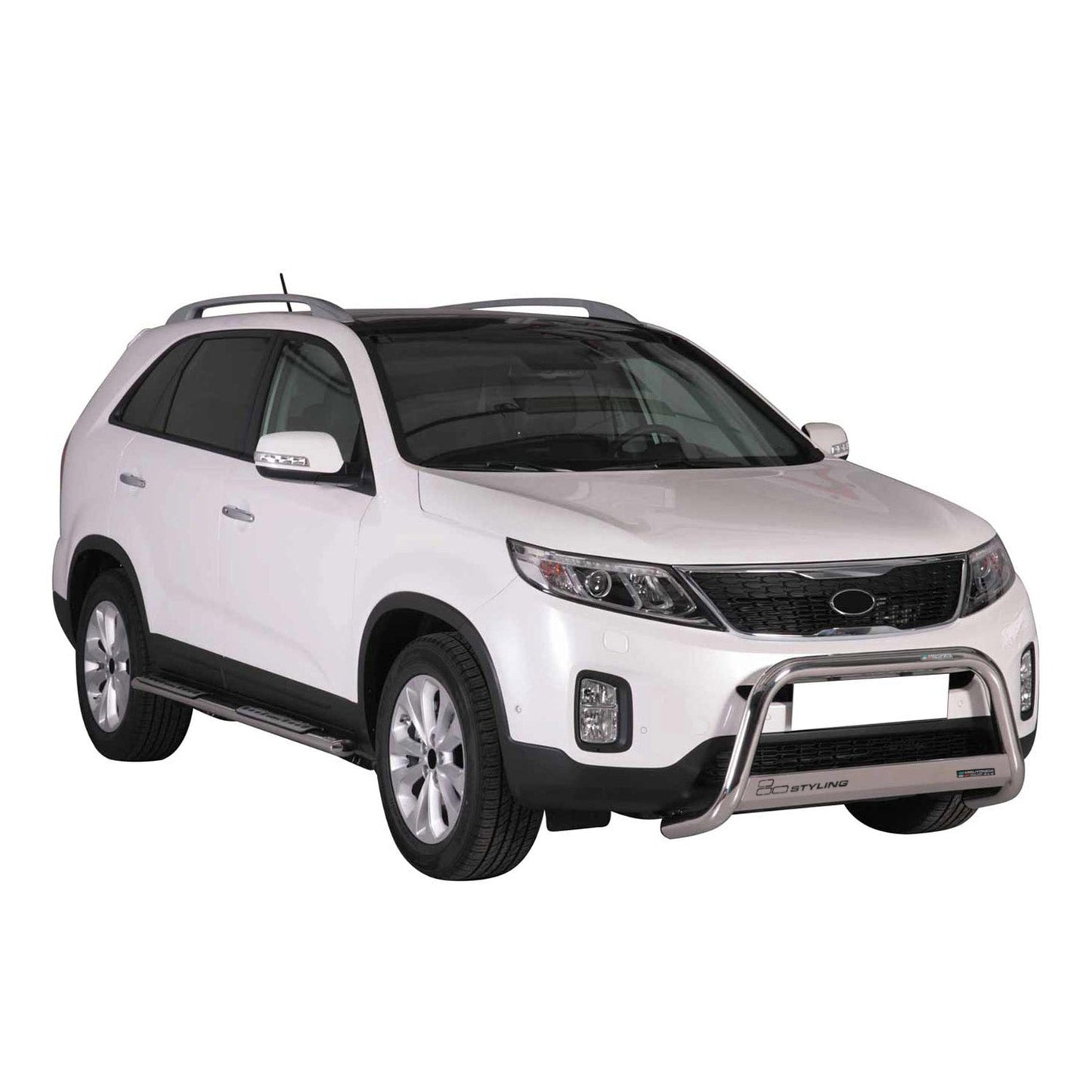 Bară de protecție/buton față pentru Kia Sorento 2012-2015 ø63mm oțel argintiu protecție